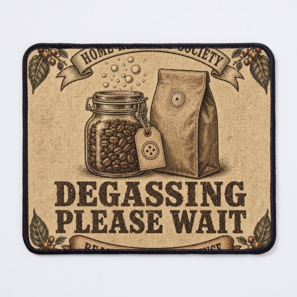Item preview, Degassing Please Wait Fresh Roasted Coffee designed and sold by BoosterShop.