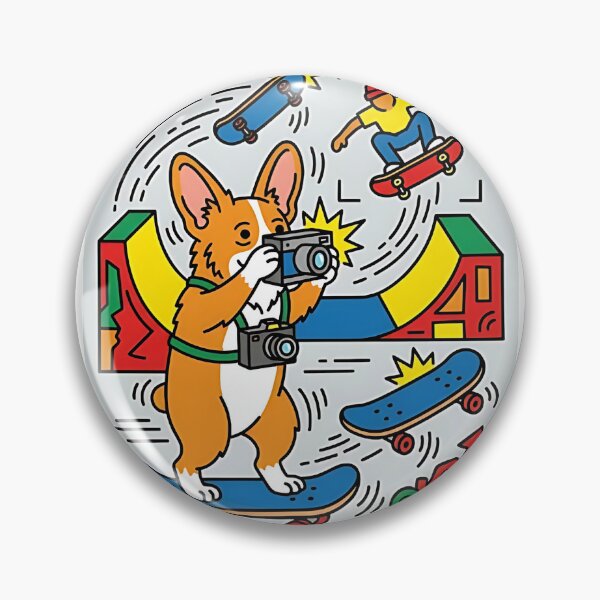 Item preview, Corgi Skateboard Photographer designed and sold by PictoVibe.