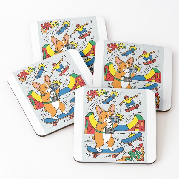 Item preview, Corgi Skateboard Photographer designed and sold by PictoVibe.