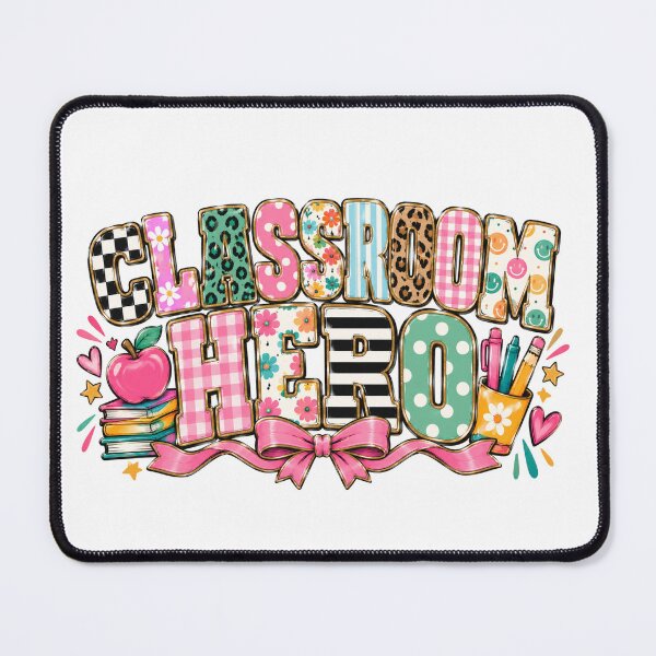 Item preview, Classroom Hero Retro Patchwork Teacher Appreciation Art designed and sold by Winarrts.