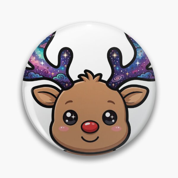 Item preview, Cosmic Reindeer Sticker — Space Christmas Gift designed and sold by TMS-Studio.