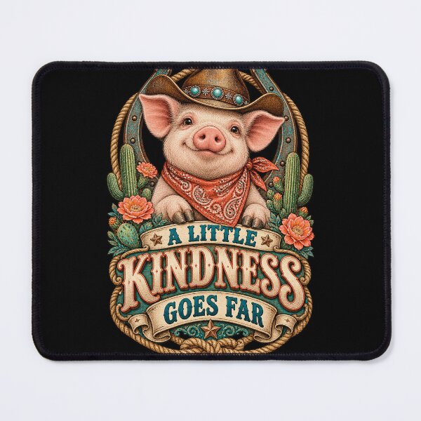 Item preview, Cowpoke Pig Kindness designed and sold by Art For You Studio.