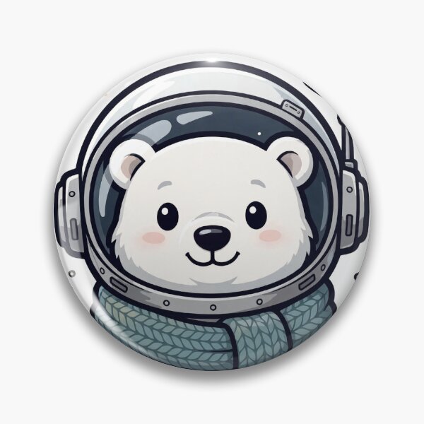 Item preview, Moonlight Polar Bear Astronaut Sticker — Space Winter Gift designed and sold by TMS-Studio.