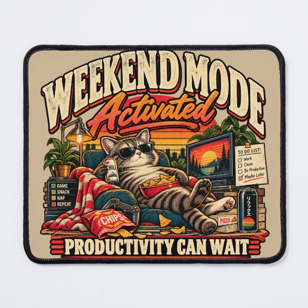 Item preview, Weekend Mode Activated Funny Raccoon Vintage Retro Graphic designed and sold by -Kaori.
