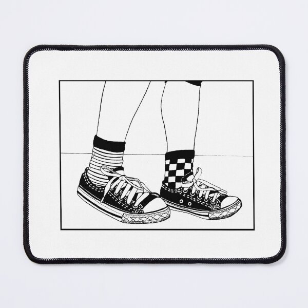 Item preview, Checkerboard Low-Top Sneakers and Socks Illustration designed and sold by xDannyShermanx.