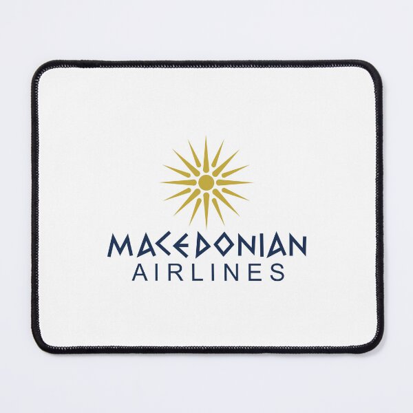 Item preview, Macedonian Airlines Logo with Golden Sun Star and Navy Blue Lettering designed and sold by ponstreetphoto.