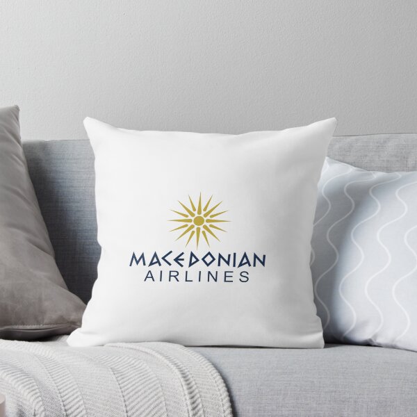 Item preview, Macedonian Airlines Logo with Golden Sun Star and Navy Blue Lettering designed and sold by ponstreetphoto.