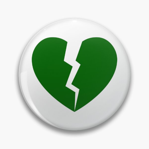 Item preview, Dark Green Cracked Broken Heart Anti Valentine Design designed and sold by pattern-archive.