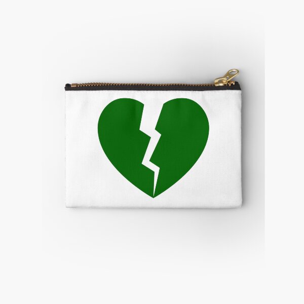 Item preview, Dark Green Cracked Broken Heart Anti Valentine Design designed and sold by pattern-archive.