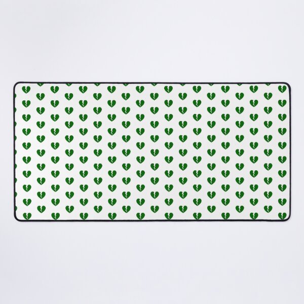 Item preview, Dark Green Cracked Broken Heart Anti Valentine Design designed and sold by pattern-archive.