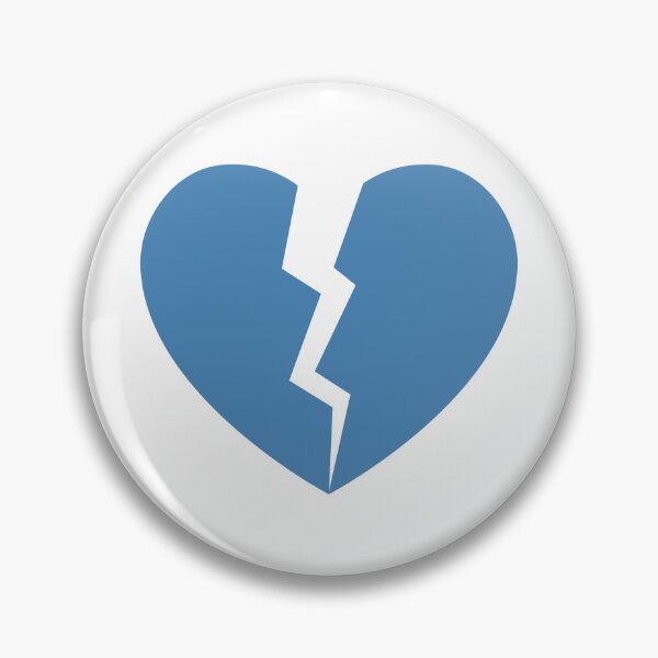 Item preview, Steel Blue Cracked Broken Heart Anti Valentine Design designed and sold by pattern-archive.