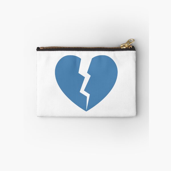 Item preview, Steel Blue Cracked Broken Heart Anti Valentine Design designed and sold by pattern-archive.
