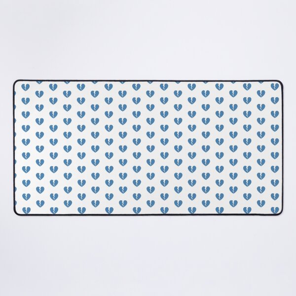 Item preview, Steel Blue Cracked Broken Heart Anti Valentine Design designed and sold by pattern-archive.