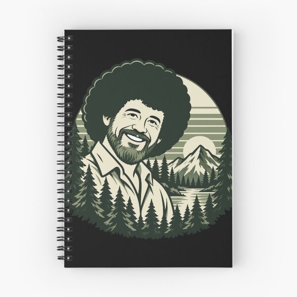 Item preview, Bob Ross Retro Forest and Mountain Portrait designed and sold by karamram.
