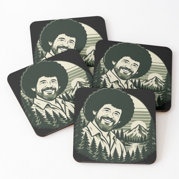 Item preview, Bob Ross Retro Forest and Mountain Portrait designed and sold by karamram.