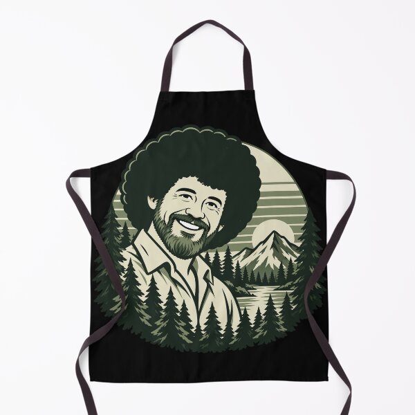 Item preview, Bob Ross Retro Forest and Mountain Portrait designed and sold by karamram.