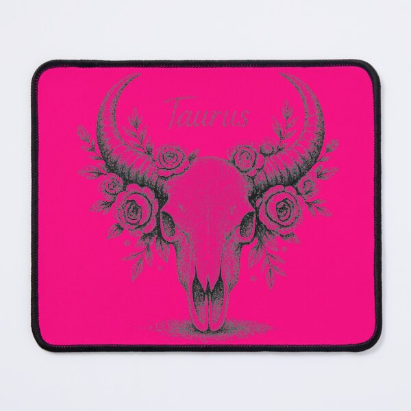 Item preview, Taurus Zodiac Skull with Roses | Vintage Bull Skull Floral Astrology Art | Taurus Birthday Gift designed and sold by Kvllo Collective Co..