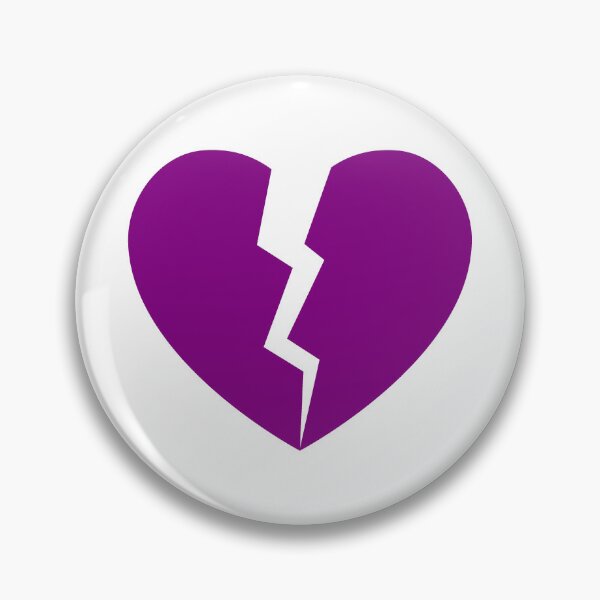 Item preview, Purple Cracked Broken Heart Anti Valentine Design designed and sold by pattern-archive.
