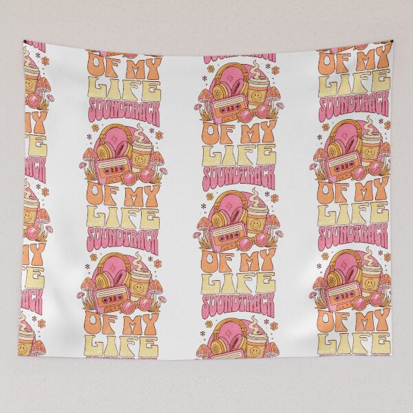 Item preview, Soundtrack of My Life – Groovy Retro Music Lover designed and sold by Nacho Average Designs.