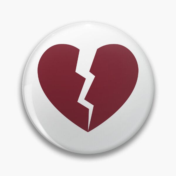 Item preview, Burgundy Cracked Broken Heart Anti Valentine Design designed and sold by pattern-archive.