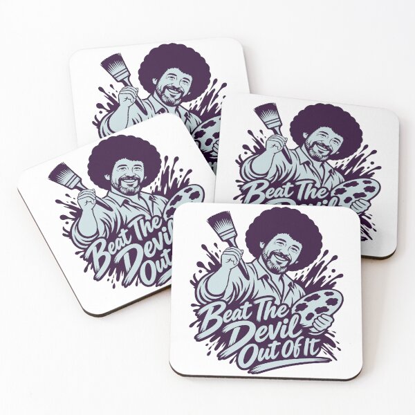 Item preview, Bob Ross Beat The Devil Out Of It Vintage Art designed and sold by karamram.