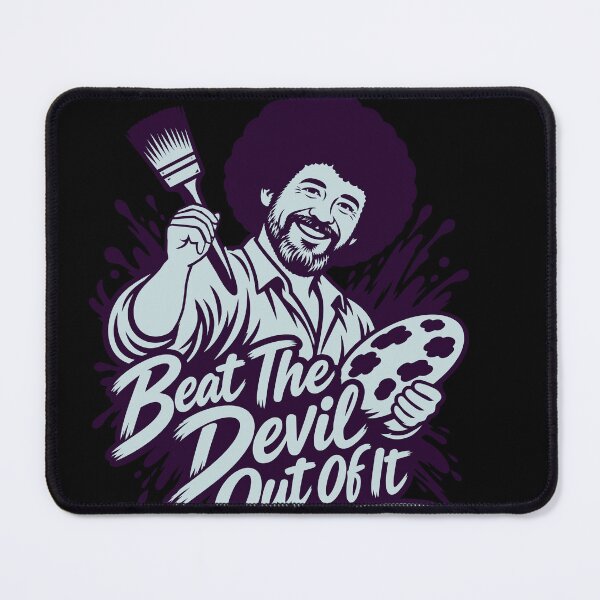 Item preview, Bob Ross Beat The Devil Out Of It Vintage Art designed and sold by karamram.