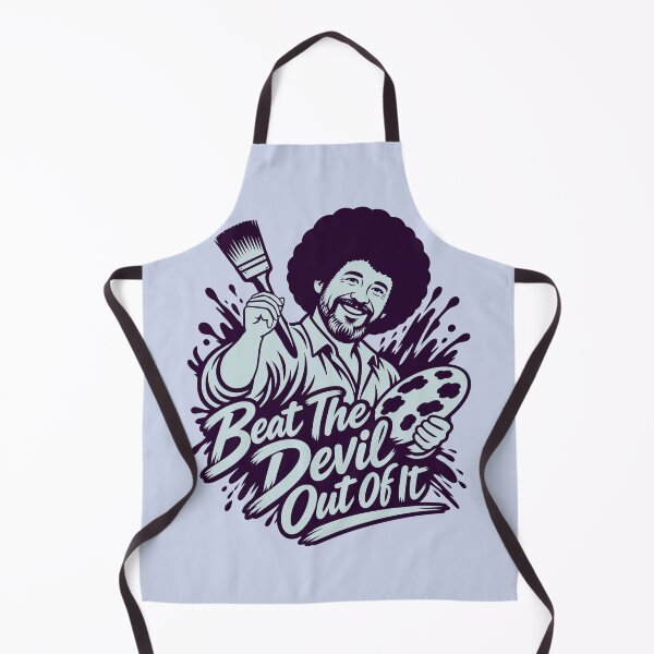 Item preview, Bob Ross Beat The Devil Out Of It Vintage Art designed and sold by karamram.