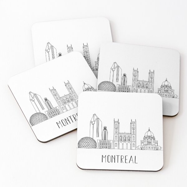 Item preview, Montreal Skyline Minimalist Line Art designed and sold by MinimalLine.