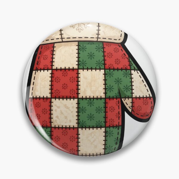 Item preview, Patchwork Mitten Sticker — Quilting Sewing Holiday Gift designed and sold by TMS-Studio.