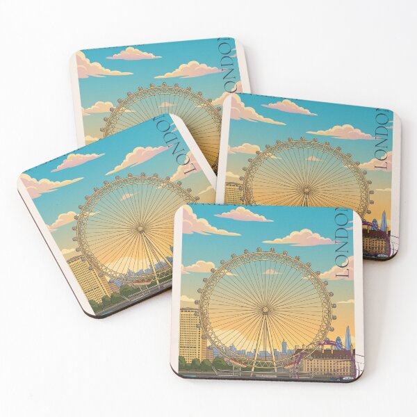 Item preview, Vintage London England Travel Postage Stamp Illustration designed and sold by YellowLion.