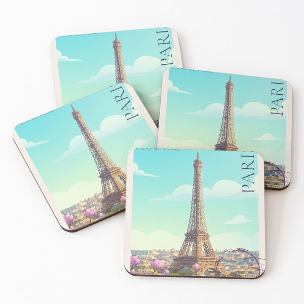 Item preview, Vintage Paris France Travel Postage Stamp Illustration designed and sold by YellowLion.
