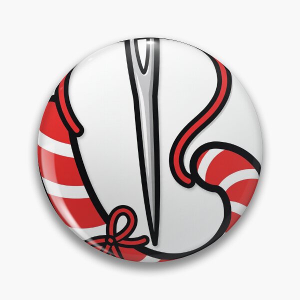 Artikelvorschau, Needle and Thread Candy Cane Sticker — Sewist Christmas Gift entworfen und verkauft von TMS-Studio.