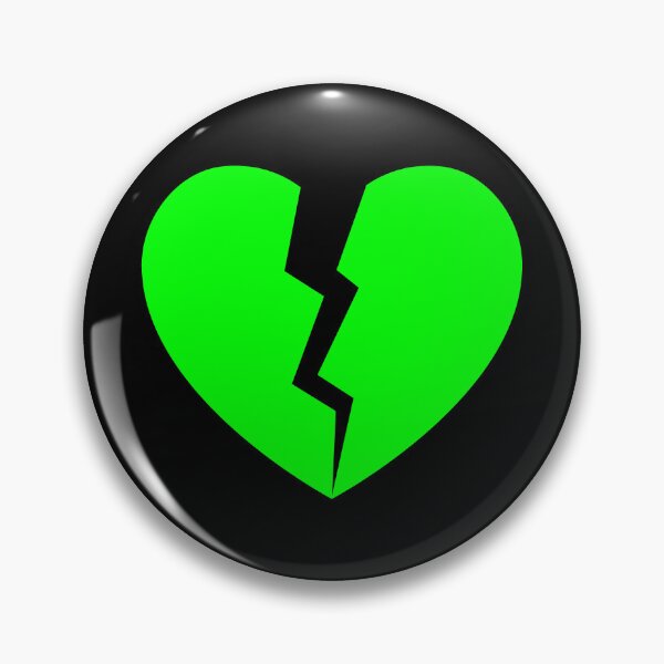 Item preview, Lime Cracked Broken Heart Anti Valentine Design designed and sold by pattern-archive.