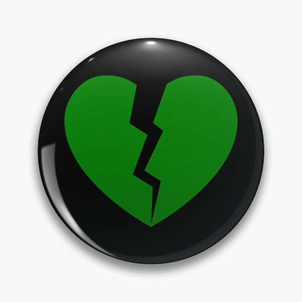 Item preview, Green Cracked Broken Heart Anti Valentine Design designed and sold by pattern-archive.