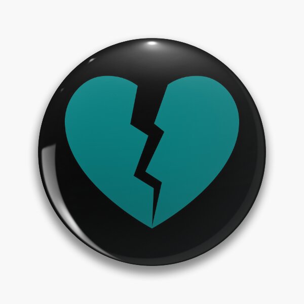 Item preview, Teal Cracked Broken Heart Anti Valentine Design designed and sold by pattern-archive.