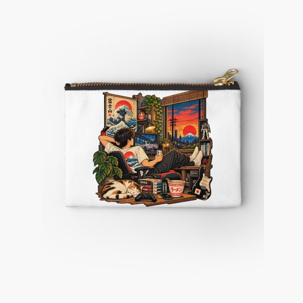 Item preview, Retro Japanese Gamer Room – Vintage Tokyo Sunset Illustration designed and sold by -Kaori.