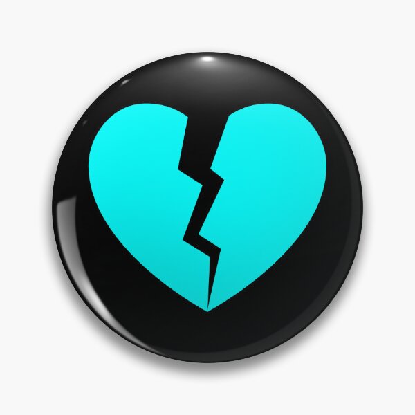 Item preview, Cyan Cracked Broken Heart Anti Valentine Design designed and sold by pattern-archive.