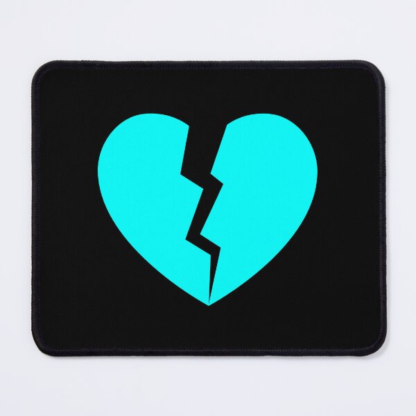 Item preview, Cyan Cracked Broken Heart Anti Valentine Design designed and sold by pattern-archive.