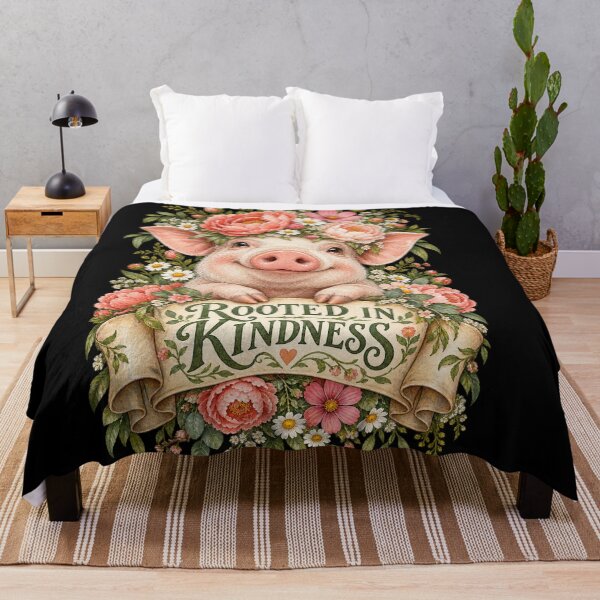 Item preview, Rooted in Kindness Pig designed and sold by Art For You Studio.