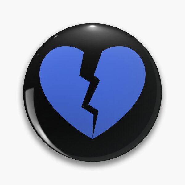 Item preview, Royal Blue Cracked Broken Heart Anti Valentine Design designed and sold by pattern-archive.