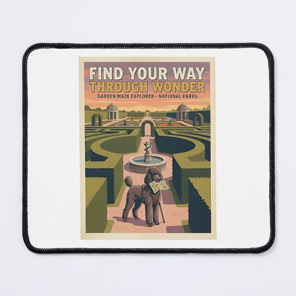Item preview, Standard Poodle Garden Maze Explorer designed and sold by PictoVibe.