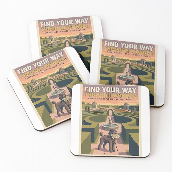 Item preview, Standard Poodle Garden Maze Explorer designed and sold by PictoVibe.