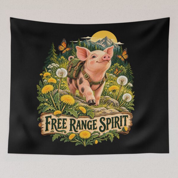Item preview, Free Range Piglet Spirit designed and sold by Art For You Studio.