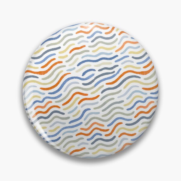 Item preview, Retro Wavy Line Pattern in Blue, Orange and Mustard designed and sold by Specialdesign10.
