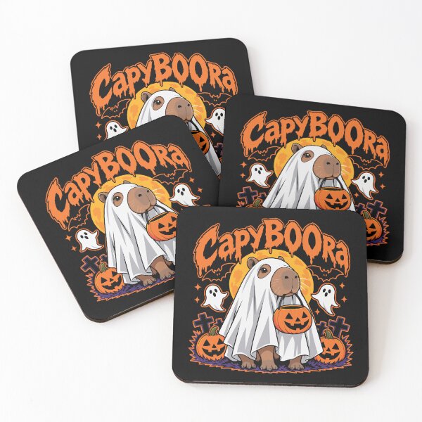 Item preview, CapyBOOra Ghost Capybara Halloween designed and sold by GhoulishGraphX.