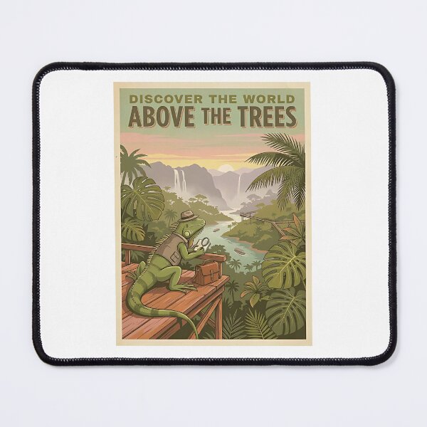Item preview, Green Iguana Rainforest Researcher designed and sold by PictoVibe.