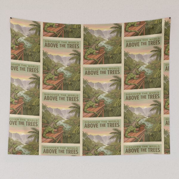 Item preview, Green Iguana Rainforest Researcher designed and sold by PictoVibe.