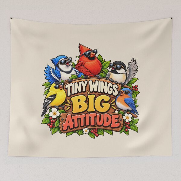 Item preview, Tiny Wings Big Attitude – Funny Bird Lover Design designed and sold by DIB Designs – Express Your Style.