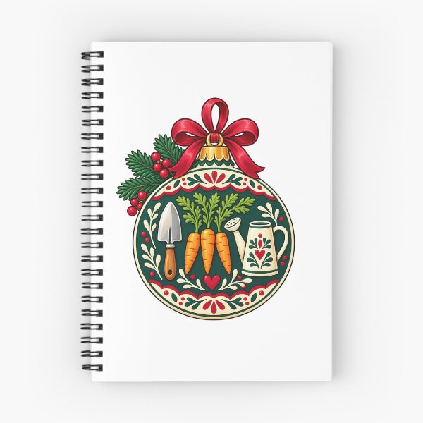 Item preview, Christmas Vegetable Garden Tools Bauble Illustration designed and sold by skyartdesign.