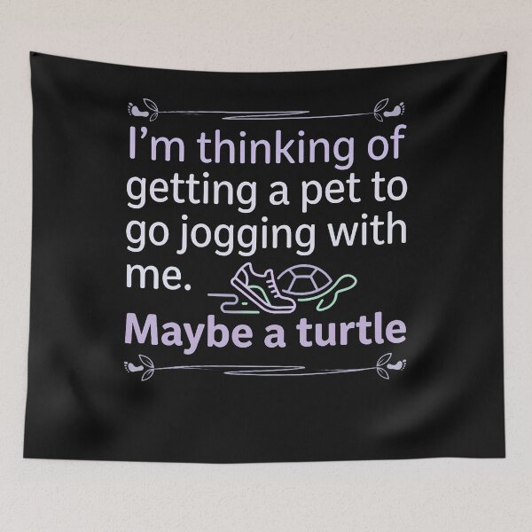 Item preview, Funny Turtle Jogging Pet Joke designed and sold by Chromatic-Cubes.